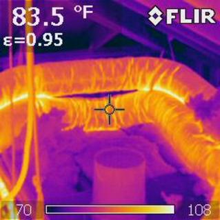 Ductwork not strapped properly